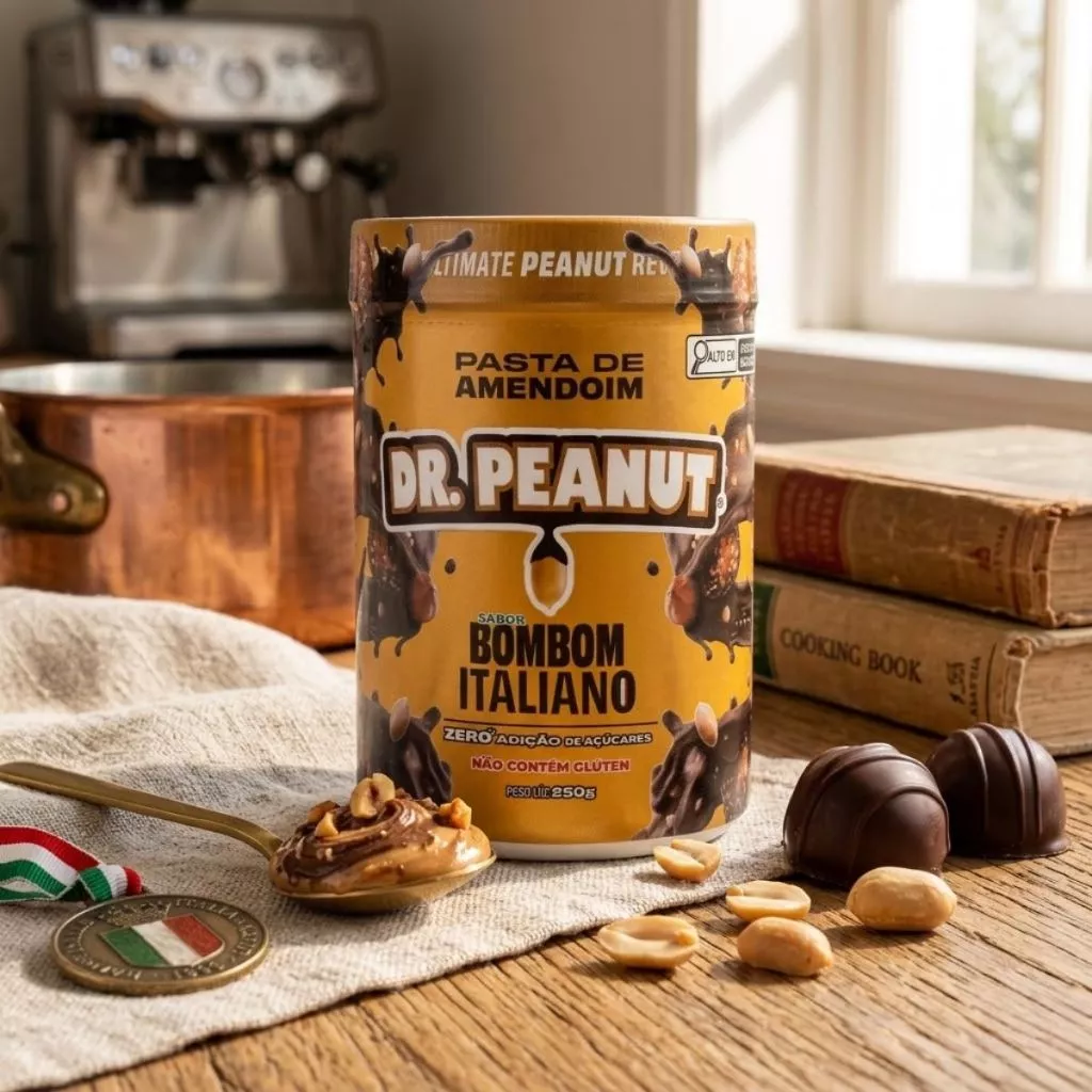 Pasta De Amendoim Dr. Peanut Sabor Bombom Italiano Com 250g