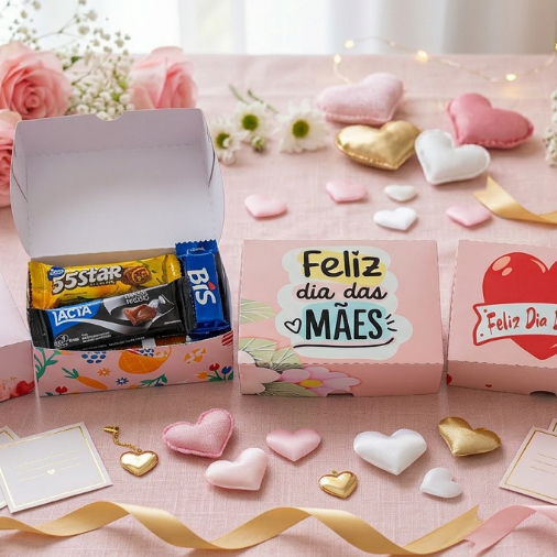 10 Caixinhas Tema Dia das Mães Para Presente e Brinde em Oferta na Shopee