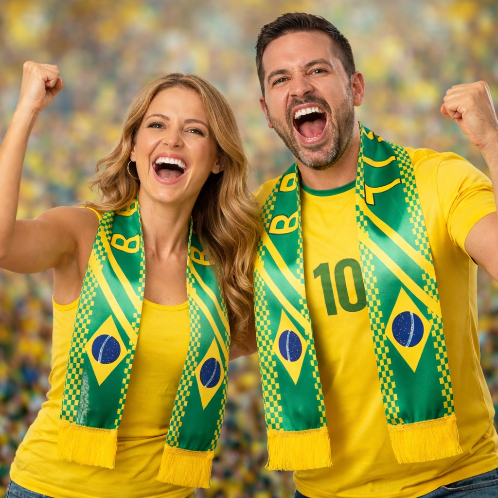 Cachecol Brasil Torcida Faixa Para Jogos Futebol Festa Evento Estadio ...