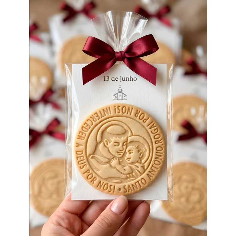 Cortador de Biscoito + Carimbo - Santo Antônio 7 cm