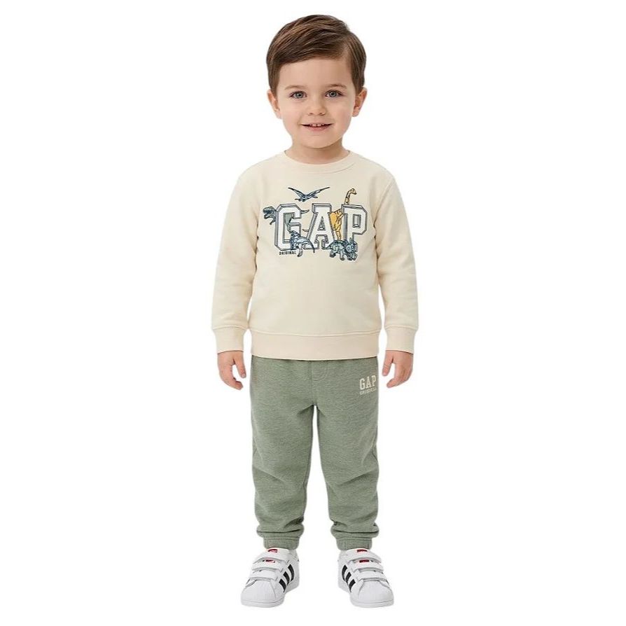 Conjunto Infantil GAP em Moletinho Dinossauro | Shopee Brasil