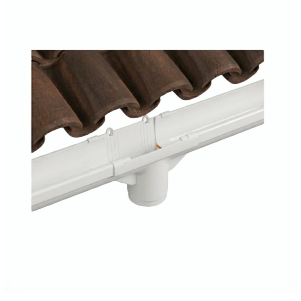 Kit Completo Calha De Pvc P/ Casa Beiral 5 Metros Saída 100mm | Shopee ...
