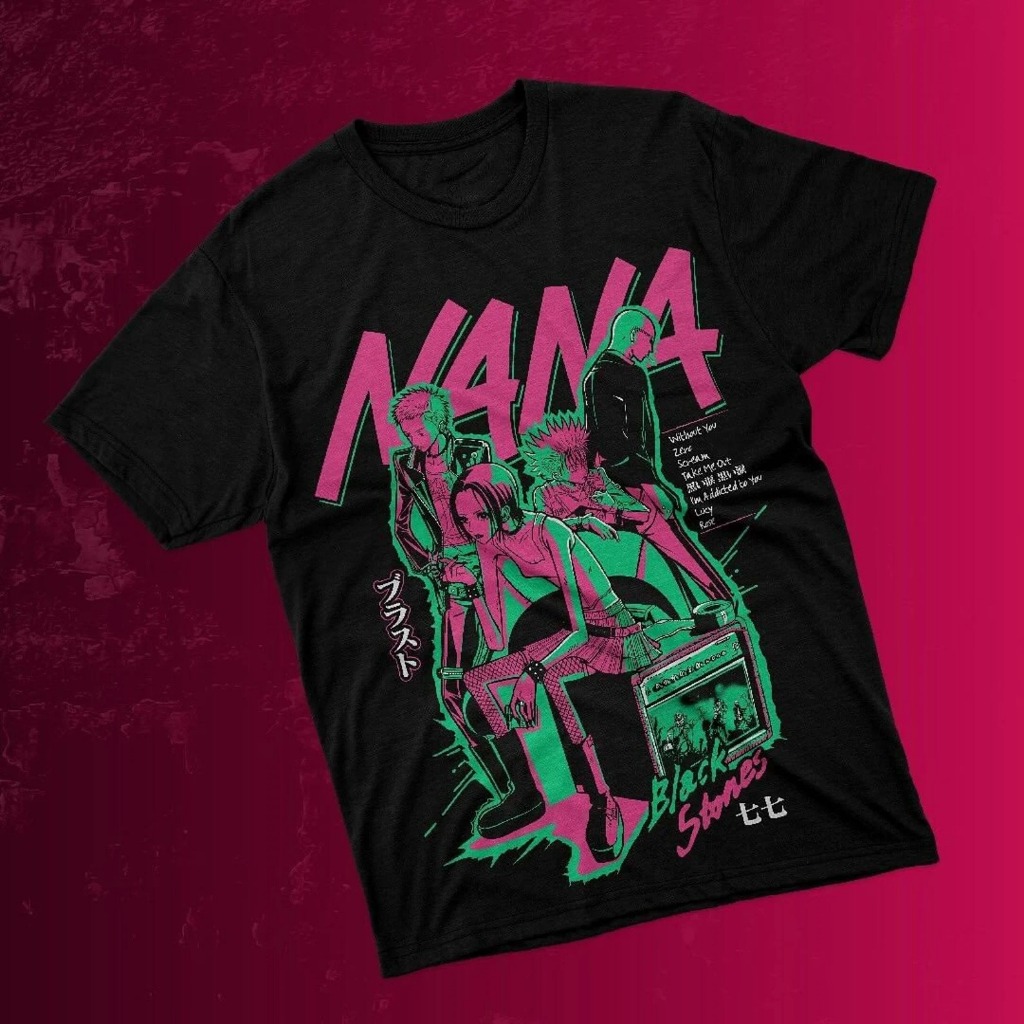 Camiseta Camisa StreetWear Nana Anime Manga Harakuju Vintage ENVIO