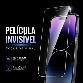 Película iPhone linhas 15/16/17/ Pro e Pro Max Transparente HD 9H | Toque Original + Sem Bolhas