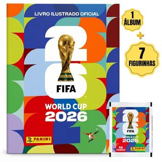 Kit Álbum Copa Do Mundo FIFA 2026 Brochura + 7/21/35/70 Figurinhas Pacotes Colecionáveis Originais — foto 2 — Achou Levou Brasil