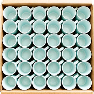 Kit 36 Canecas Brancas de Cerâmica Premium Para Sublimação 330ml Lisa Presente Criativo
