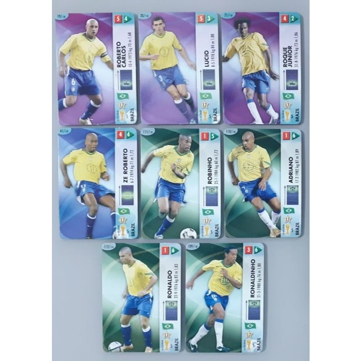 Lote 8 Cards Brasil Copa 2006 - Panini - Goaaal - Ronaldinho