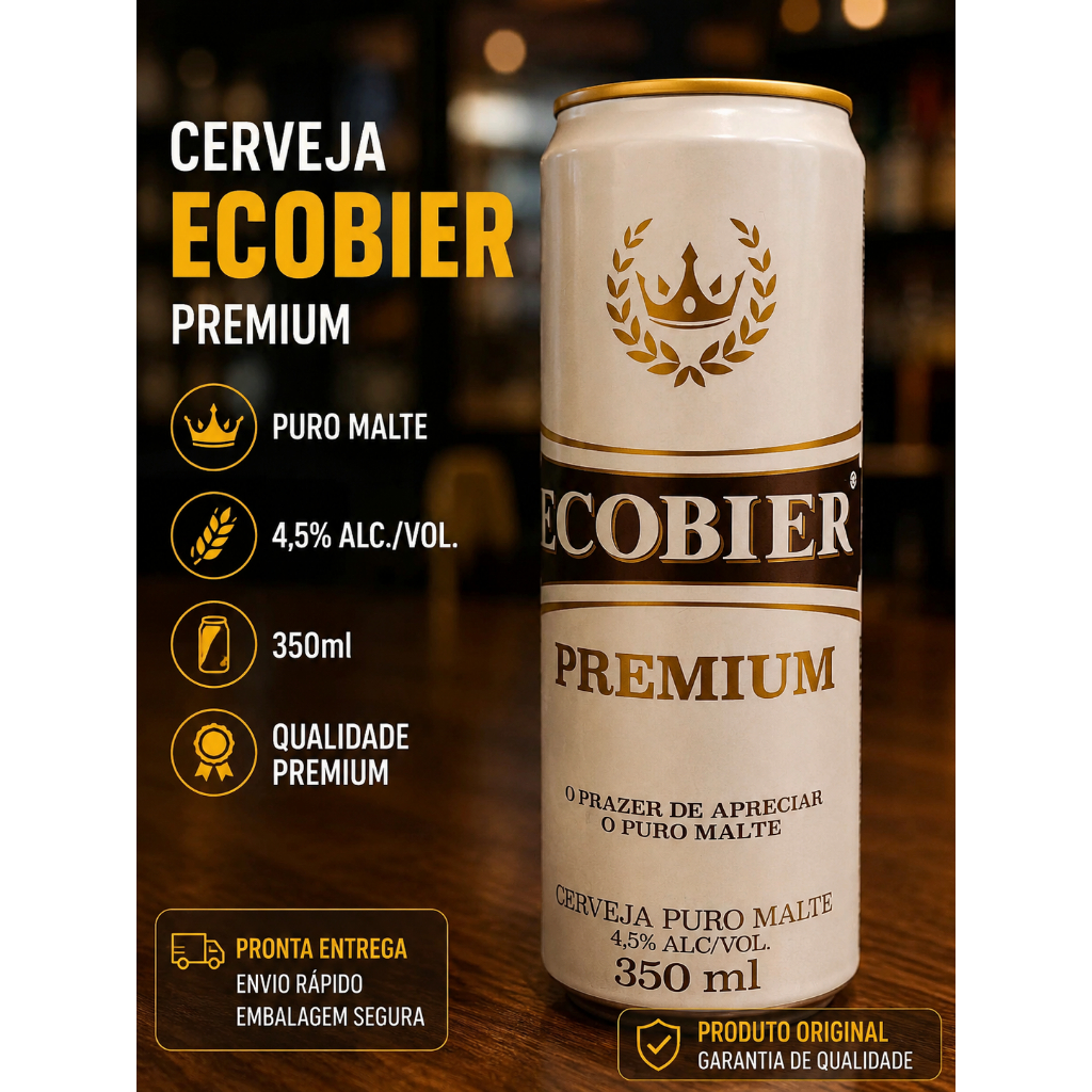Cerveja Ecobier Premium Lata 350 ML | Shopee Brasil