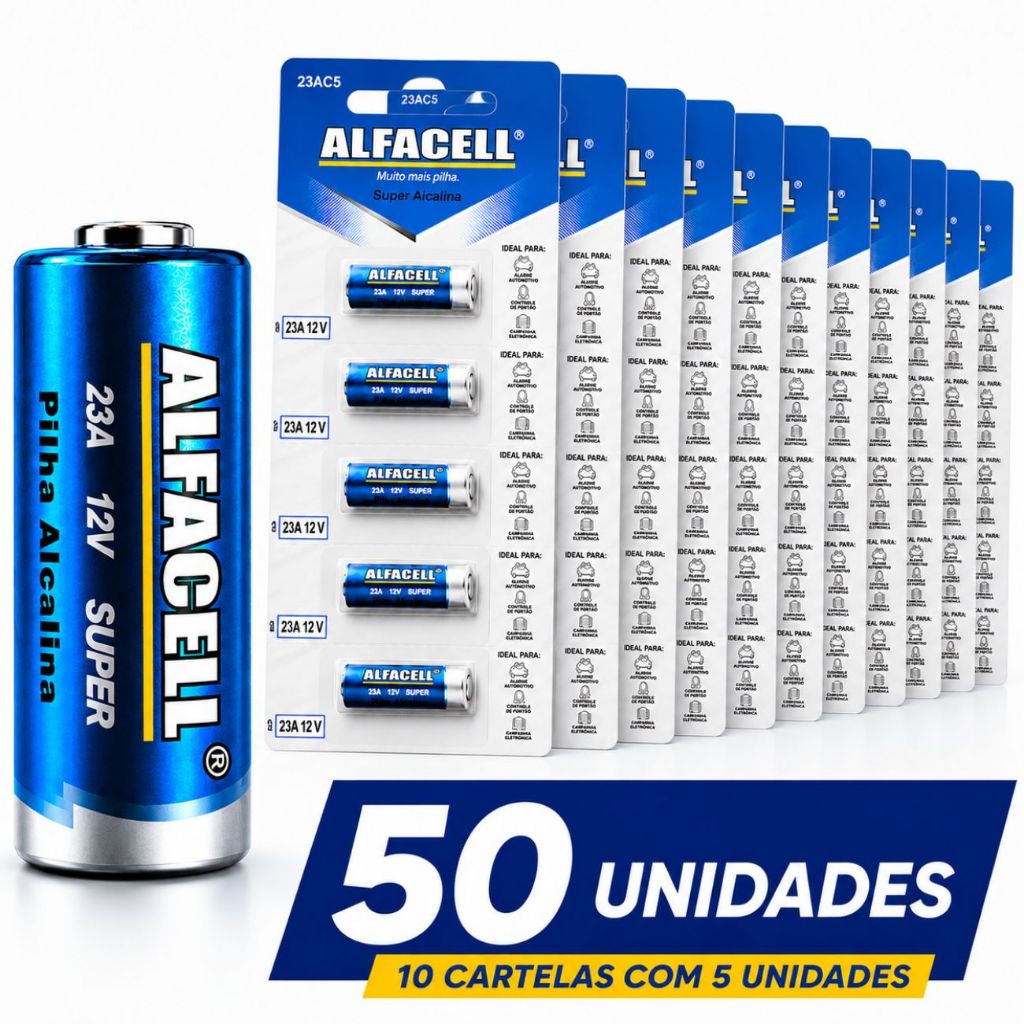 Kit Com 5/10/25/50 Unidades de A23 12v Para Controle Remoto De Portão | Envio Imediato