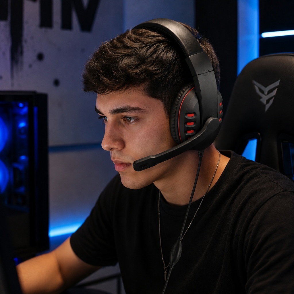 Headset Fone De Ouvido Gamer Com Microfone P2 Para PC Computador Headphone Videogame Celular — imagem 4