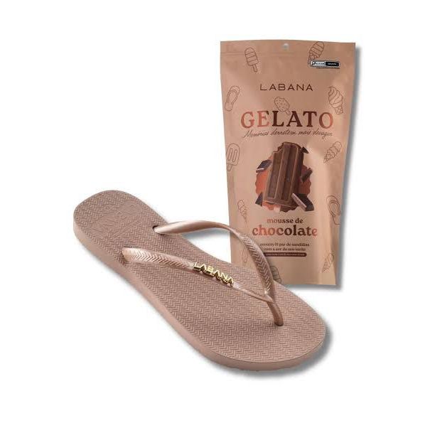 Labana chinelo Gelato Mouse de Chocolate | Shopee Brasil