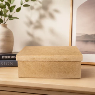 Caixa MDF Retangular 22x15x8cm Caixa Presente Personalizada Artesanato Madeira Cru