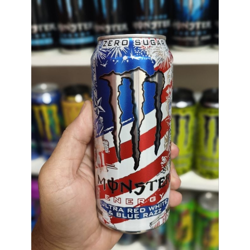 Monster Energy Ultra Red, White & Blue Razz 473ml – Edição Limitada ...