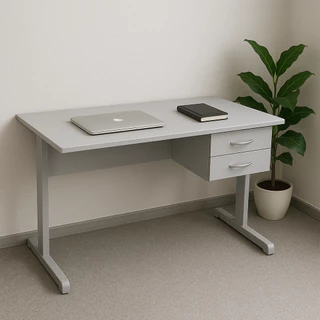 Mesa Escritório com 2 Gavetas e com Chaves