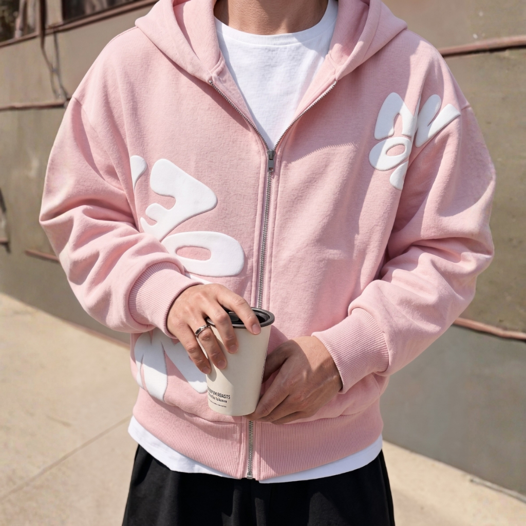 【00s_Archive】NO ID. FarmeltonJacket平成Y2K Casaco de Moletom Ziper Zip Flowers Gringa Y2k Americana Casual