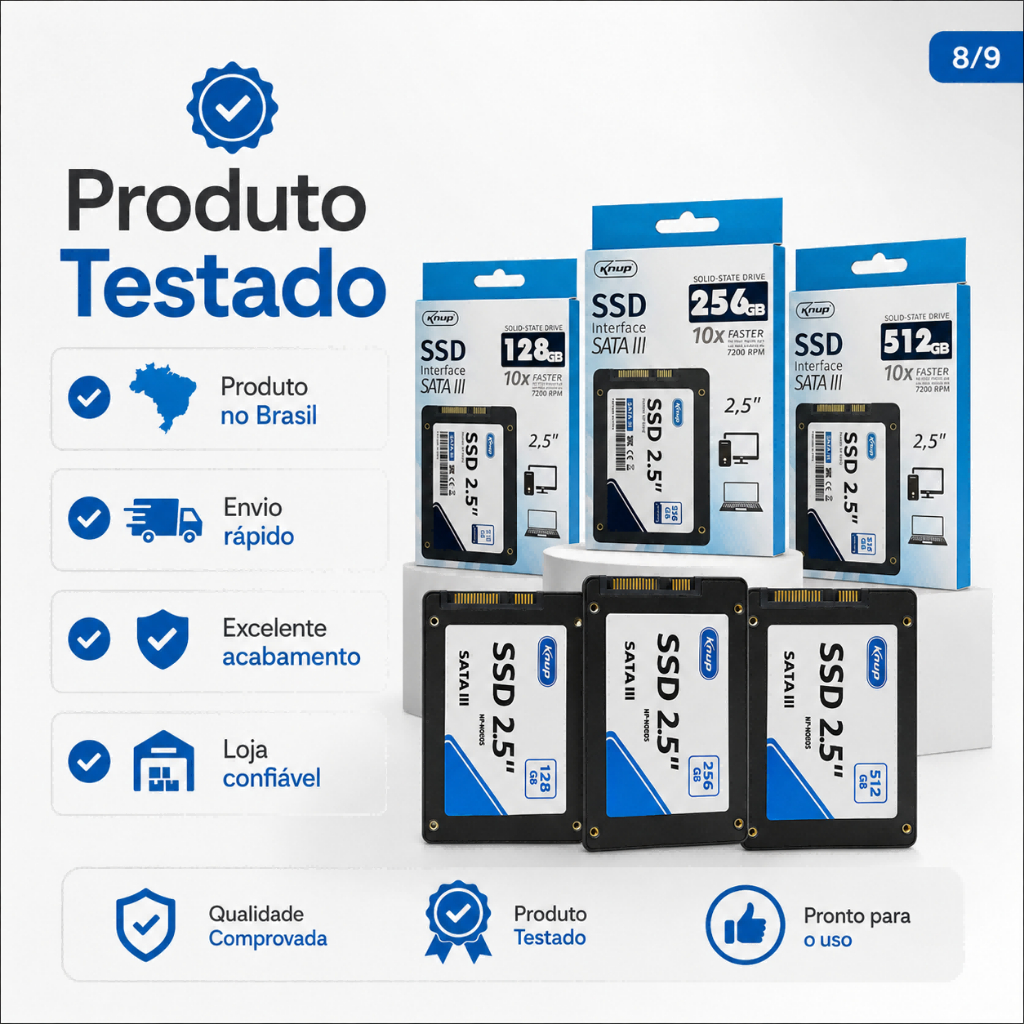Ssd 128gb 256gb 512gb Sata 3 Knup Para Pc E Notebook interno e