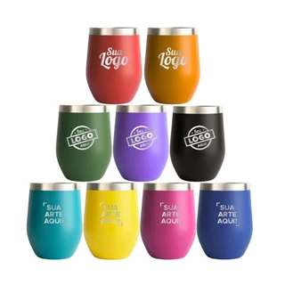 Copo Cuia Térmica 360ml Personalizado Laser com Nome e Logo | Inox Térmico Premium