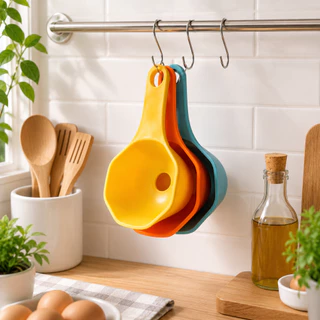 Funis Multiuso Kit 3 Peças Coloridas Funil Artigos de Cozinha