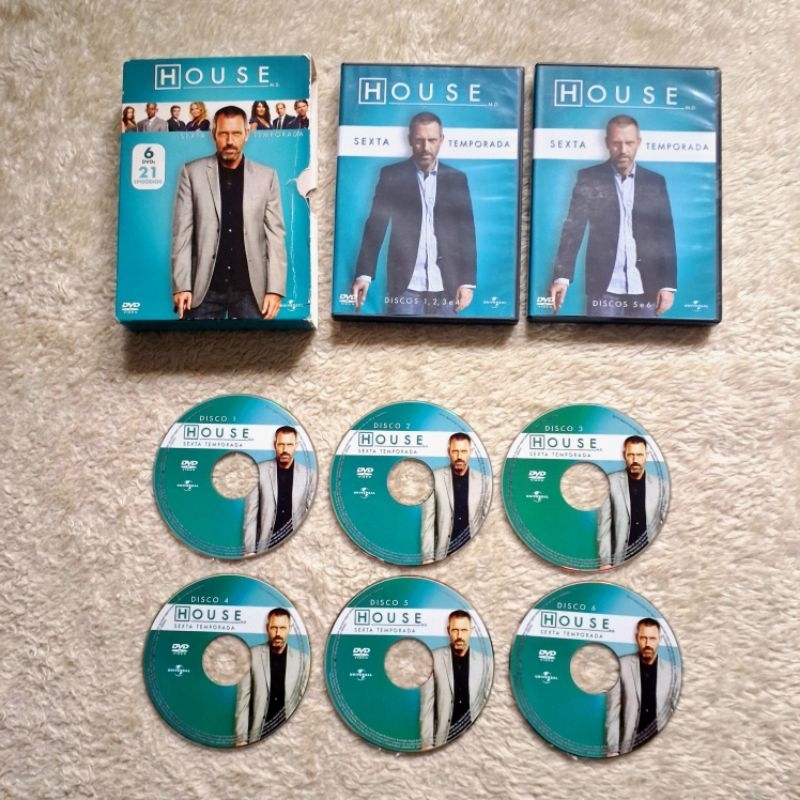 Box Dvd série Dr. House - 1, 2, 3, 4, 5, 6, 7 Temporadas Completas