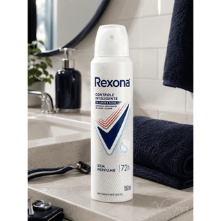 Kit 03un Desodorante Antitranspirante Aerosol Feminino Rexona Controle Inteligente sem perfume 150ml