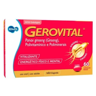 Gerovital 60 Cápsulas Complexo Vitamínico - Revigorante Físico e Mental