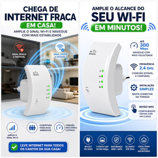 Repetidor de Sinal WiFi - Bivolt | AJ-N16