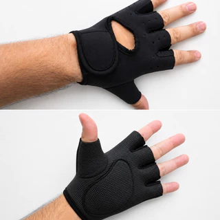 Luva de Treino Fitness Academia Neoprene Musculação Moto Bike Meio Dedo Unissex Tamanho L/XL