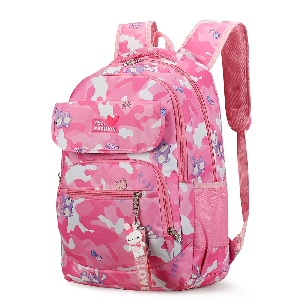 Mochila Infantil Escolar Colorida Desenho Animado Grande Resistente para Menino Menina Escola Passeio