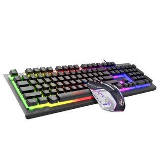 Kit Teclado E Mouse Gamer Km900 C/fio Luz Led Mecanico Imice KM-900