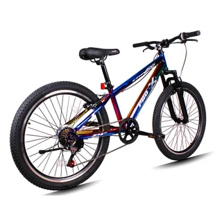 Bicicleta ProX Aro 24 XFun Cor Camaleão com Suspensão Aro Aero e Freio V-Brake Passeio MTB