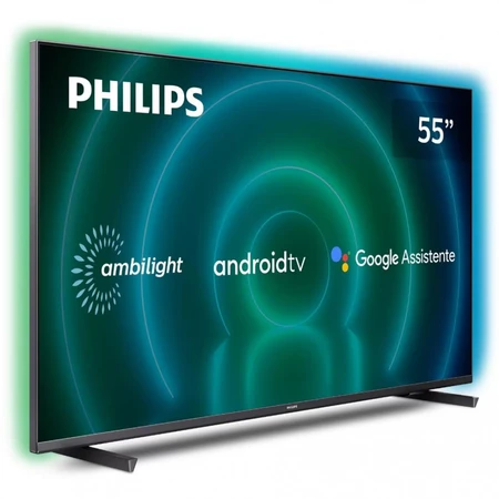 Smart TV 55 UHD 4K Philips 55PUG7906 Ambilight Android TV HDR10 Dolby Vision Dolby Atmos Bivolt