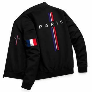 Jaqueta Bomber Masculina Casual Esportes Paris França Milano Tokyo Barcelona Minimalista Streetwear