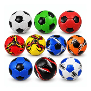 Kit 10 Bola de Futebol I Vazias Nº5 PVC 69cm / Bola Campo Esporte Treino Jogo Criança Menino Menina Presente