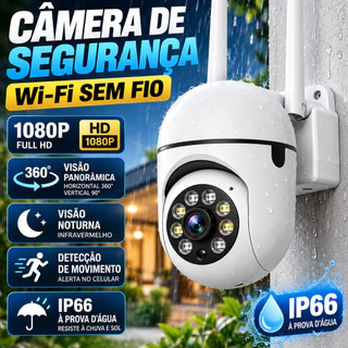 Câmeras de Segurança Resistente a Água Full HD WiFi Sem Fio 360 Infravermelho Sem Fio Casa