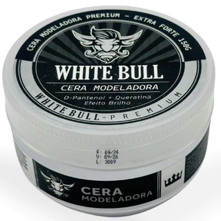 Pomada Cera Modeladora White Bull Premium Incolor Perolizada Matte Teia Caramelo ou Kit 5