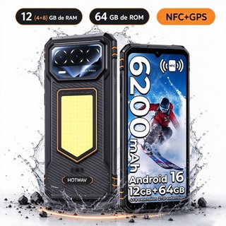 HOTWAV T8 Celular resistencia + iP68 à prova d'água 12 (4+8) GB de RAM, 64 GB de ROM dual chip / NFC / GPS