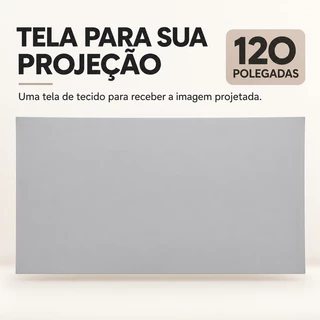 Tela Projetor Portátil Refletiva 120 Polegadas 4K Full HD 16:9 Alta Definição E Fácil De Instalar