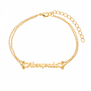 Pulseira Abençoada Feminina Banhado a Ouro 18k