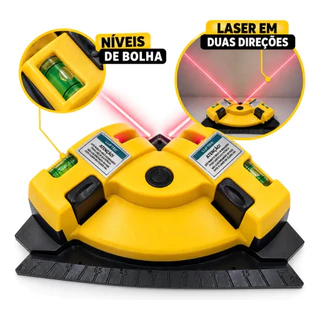 Esquadro Nível Laser 90° Digital 635nm Horizontal Vertical