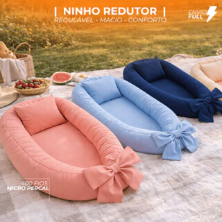 NINHO REDUTOR DE BERÇO  |  COM REFIL E ZÍPER  |  400 FIOS  |  MICROPERCAL  |  DUPLA FACE  | em Oferta na Shopee