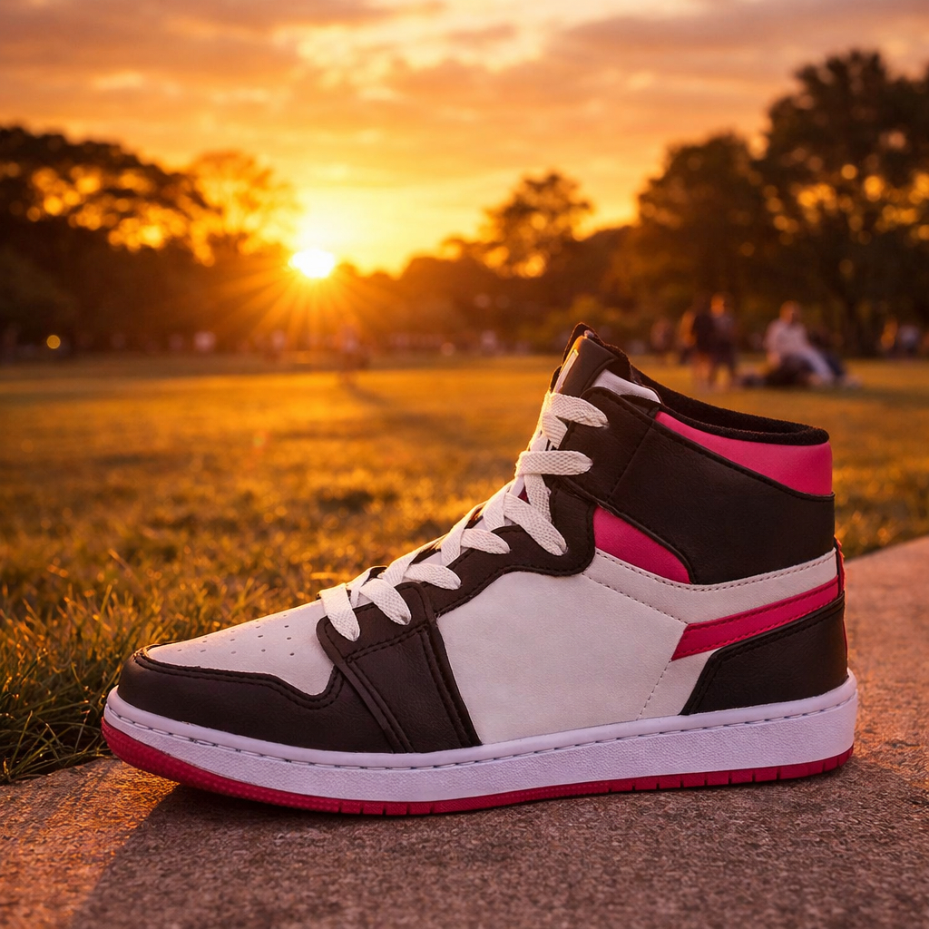 Tênis J-Dax Cano Alto Casual Masculino Feminino Confortável Moderno Antiderrapante Trabalho Passeio Dia a Dia