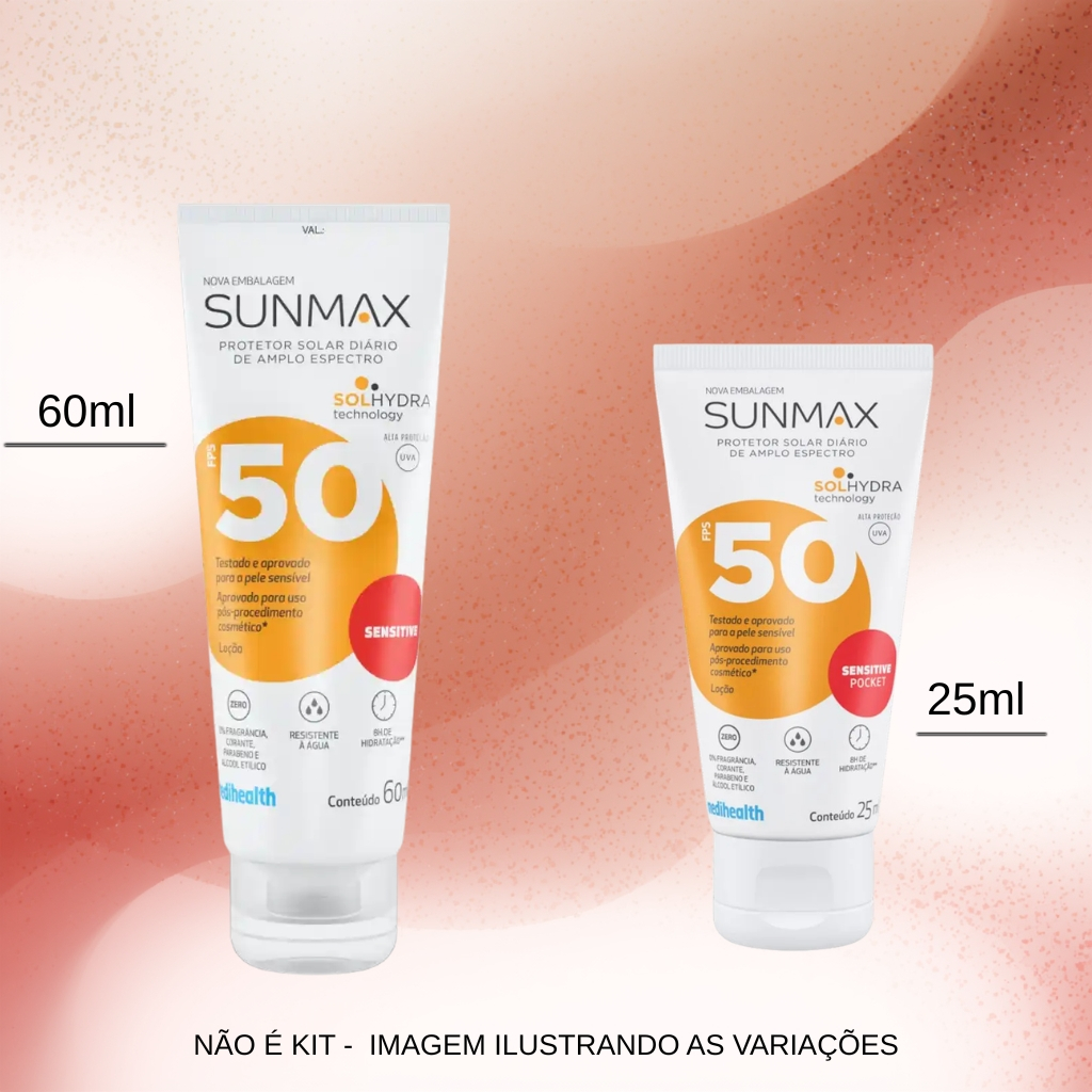 Sunmax Sensitive Protetor Solar FPS 50 Alta Proteção Para Peles ...