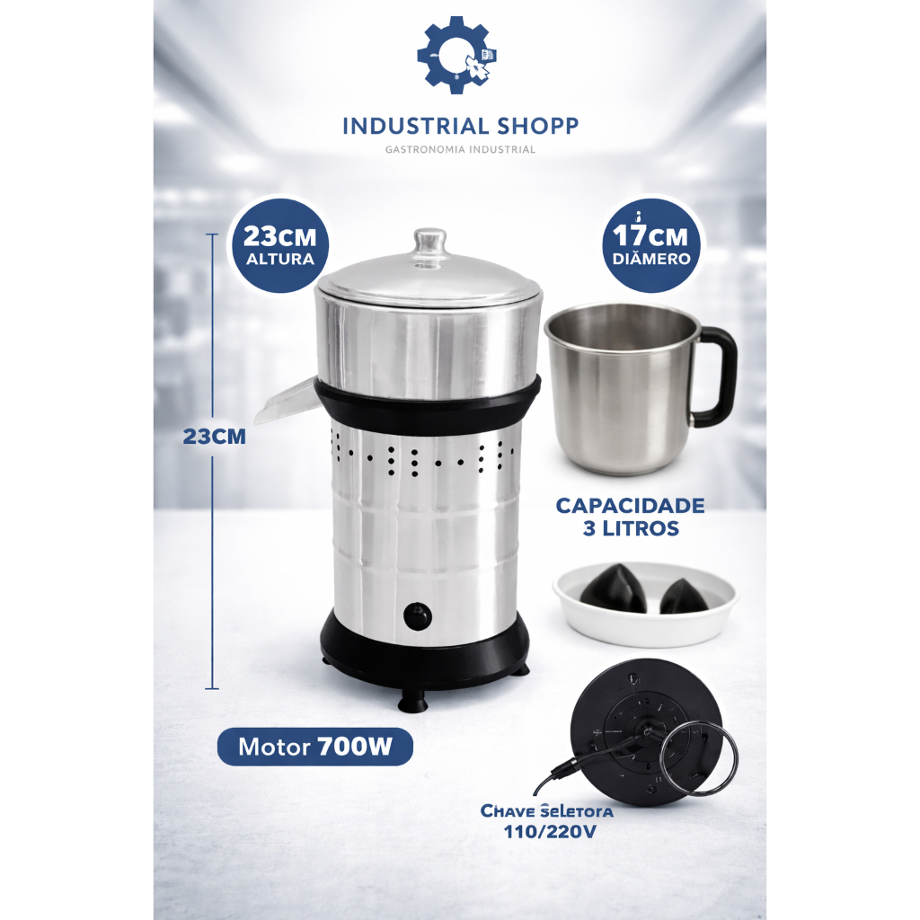 espremedor industrial de frutas sucos 700w com jarra de brin