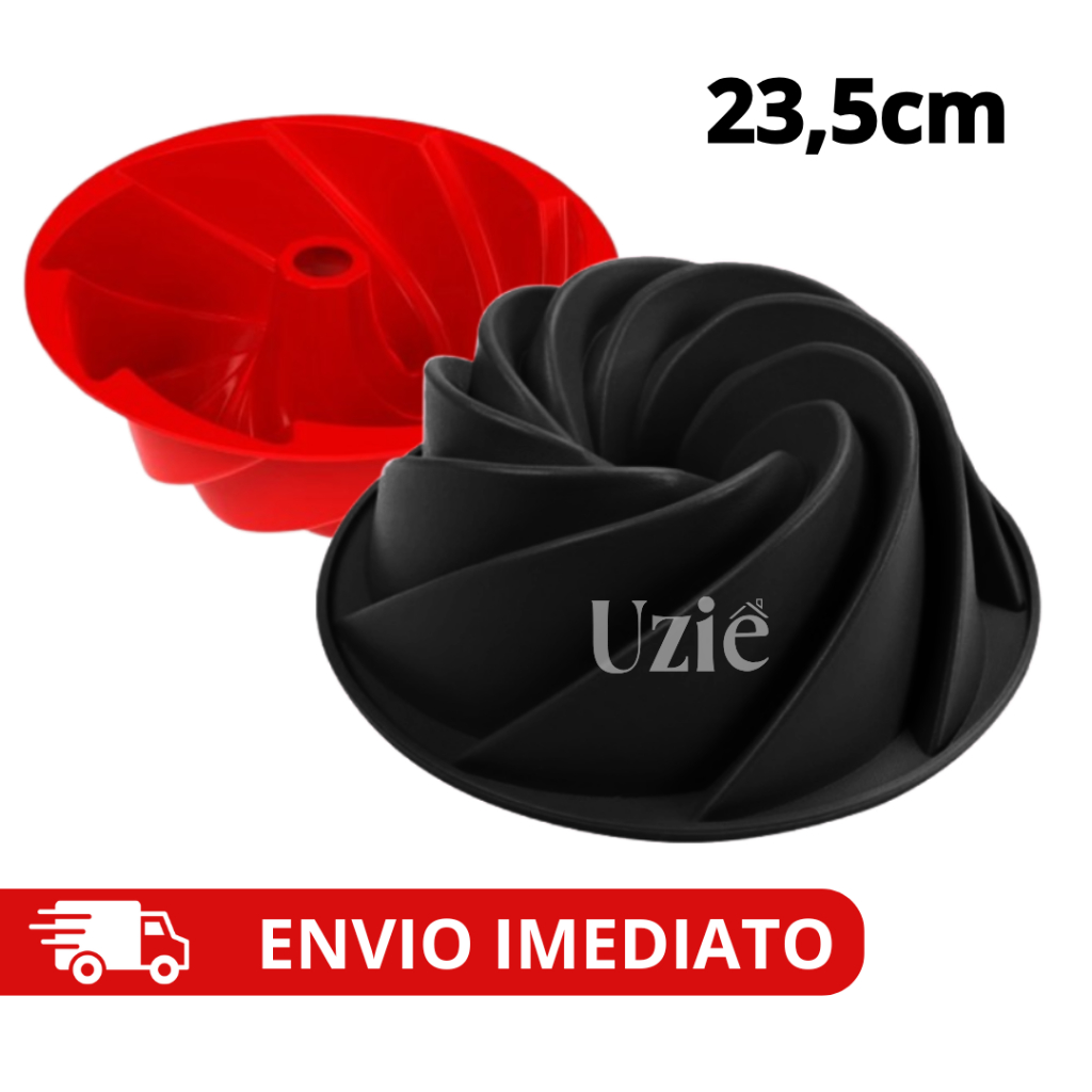 Forma de Bolo Assadeira Espiral Silicone Bolo Pudim Torta Mo