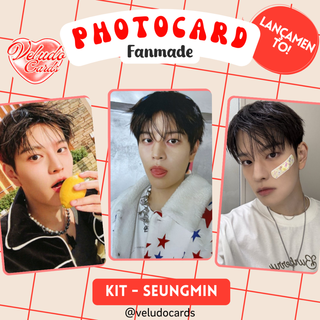 KIT PHOTOCARDS STRAY KIDS SEUNGMIN - FANMADE em Promoção na Shopee