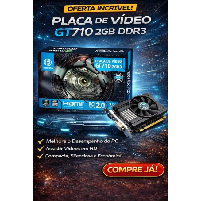 GT710-2GD3 – Placa de vídeo GDDR3 – 2GB