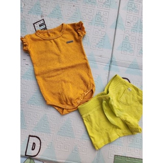 [ Desapego novo] Conjunto verão Short Carters body dekinha 3 meses lindo em Oferta na Shopee