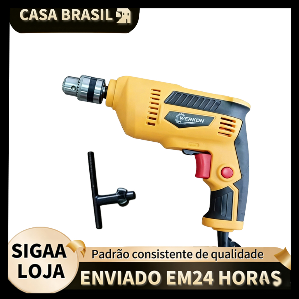 Furadeira de Impacto Parafusadeira Profissional 110V/220V 10/13mm 380w Alta Potência