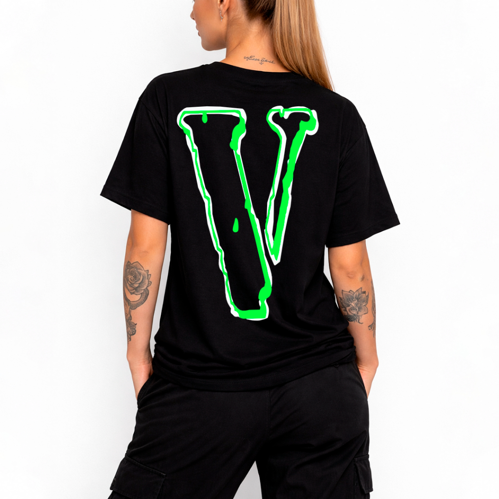 Camiseta Básica Unissex Vlone Never Broke Again Young boy
