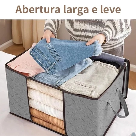 Caixa Saco Organizador Cobertor Casaco Guarda Roupa Ecológico Anti-Poeira Umidade Insetos Multiuso Organizers